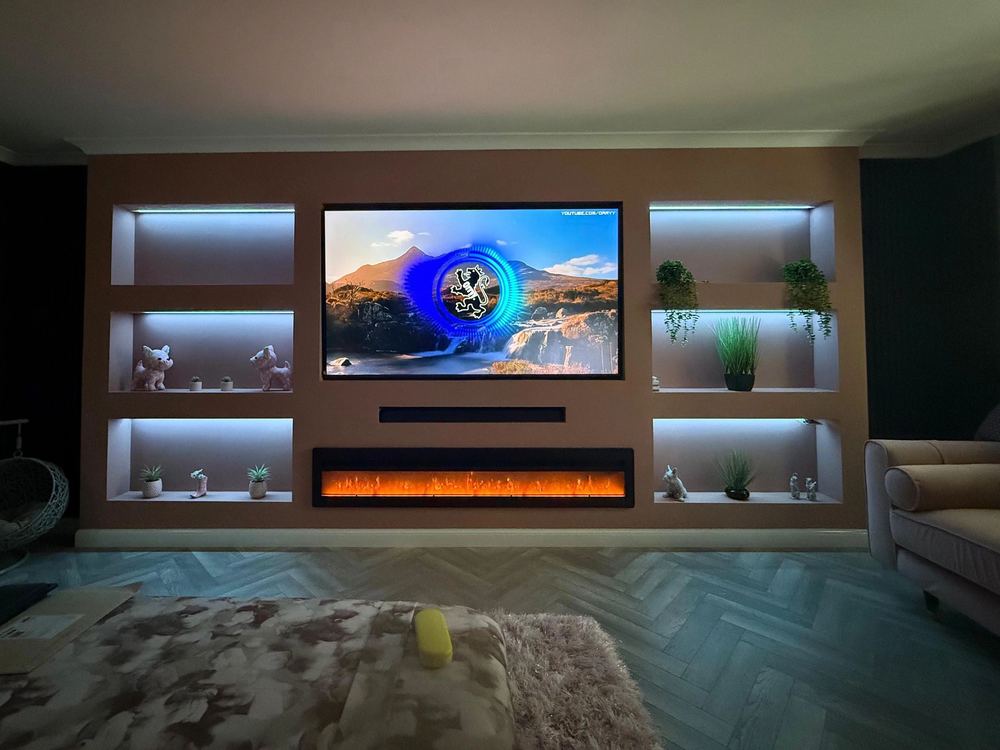 Media Wall Installations — built by AK Constructions in Fife, photo 1